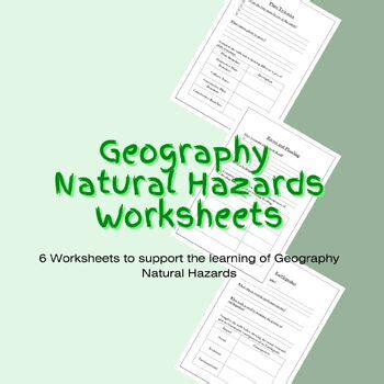 Geography Natural Hazards Worksheets By Worksheet Whisperer Tpt