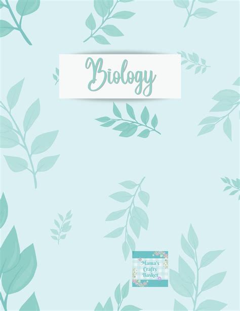 Biology Science Binder Cover Printable / Letter Size / School - Etsy