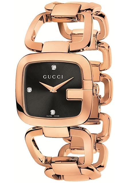 Gucci G Gucci Medium Rose Gold PVD Steel Womens Watch YA125409