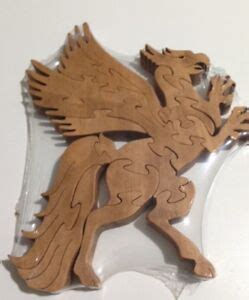 Wooden Hippogriff Harry Potter Scroll Saw Puzzle Handmade 15