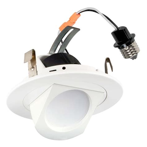 Led Retrofit White Elbow Trim For 4 Inch Recessed Cans 3000l 700 Lumens