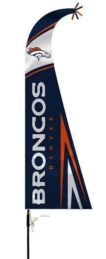 Denver Broncos White Background Flag