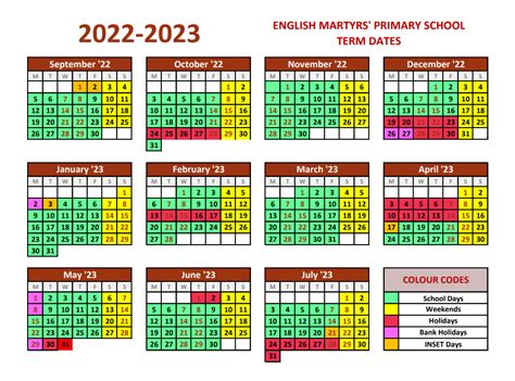 Term Dates – English Martyrs RC Primary School