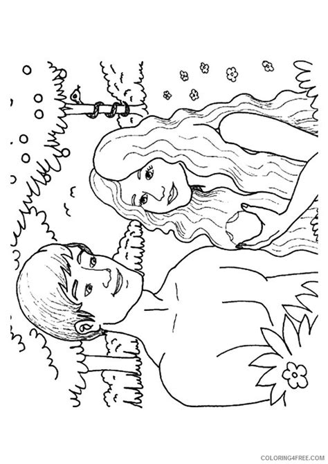 Adam And Eve Coloring Pages Eating The Apple Coloring Free