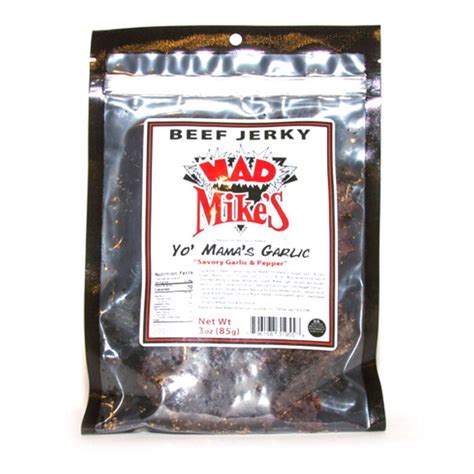 Yo Mamas Garlic Pepper Beef Jerky Mad Mikes American Gourmet