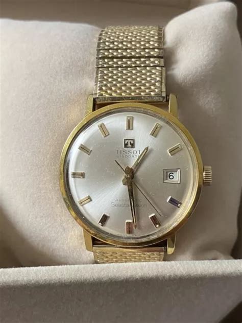 VINTAGE TISSOT VISODATE Automatic Seastar Seven 17 Jewels Gold Tone