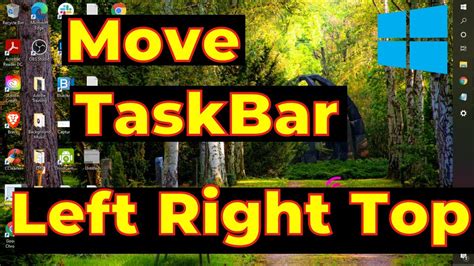 How To Move The Task Bar On Windows Top Bottom Left Or Right Youtube