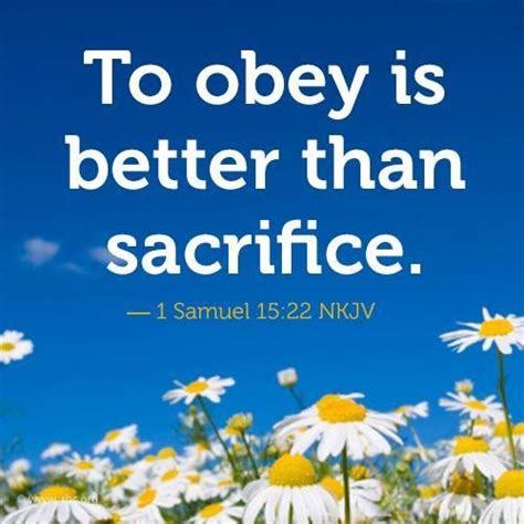 To Obey Is Better Than Sacrifice | Quote Picture