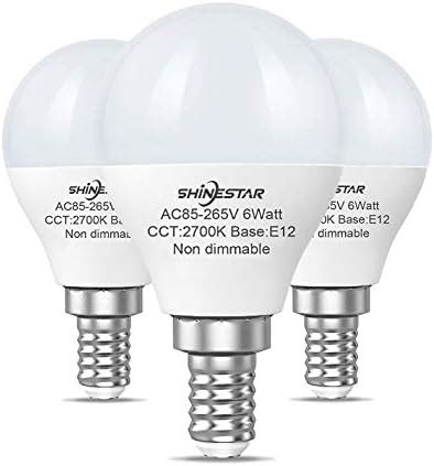 Shinestar Pack Ceiling Fan Light Bulbs Warm White K V W