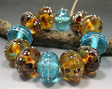 Handmade Lampwork Glass Beads Donna Millard Autumn Fall Winter