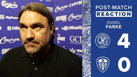 Daniel Farke Reaction Qpr Leeds United Efl Championship Youtube