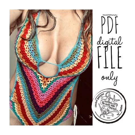 Crochet Lingerie Pattern Pdf Sexy Lingerie Crochet Bikini Etsy