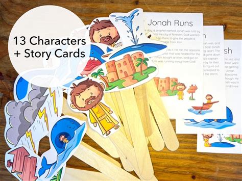 Jonah Bible Story Craft Jonah and the Whale Game for Kid Sunday School ...