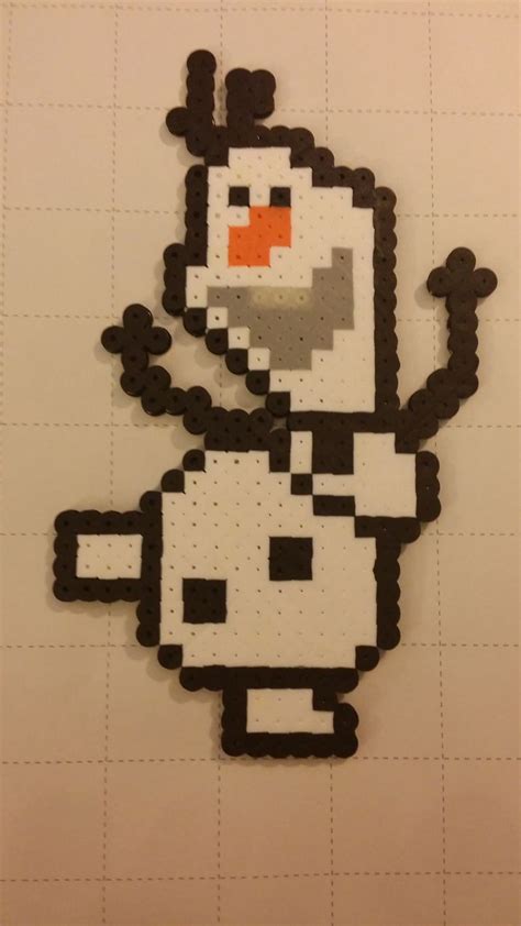 Olaf From Frozen Perler Bead Thing I Made For A Birthday Present