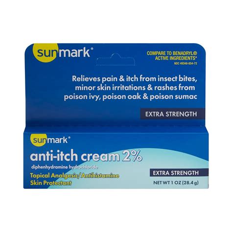 Sunmark 2 Strength Anti Itch Cream 1 Oz Tube Riteway Medical