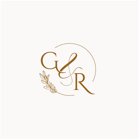 Gr Initial Wedding Monogram Logo 10256587 Vector Art At Vecteezy