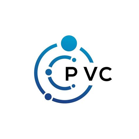 pvc letter technology logo design  white background pvc creative