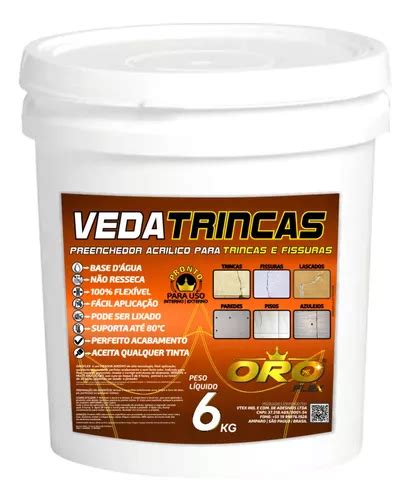 Massa Sela Veda Trinca Parede Piso Muro Telhados 6kg Cores