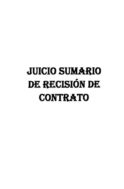 PDF Juicio Sumario de Recisión de Contrato DOKUMEN TIPS