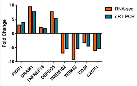 Expression Levels Of Selected Degs Quantified By Quantitative Reverse