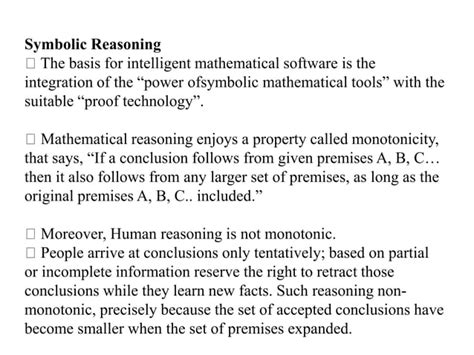 Symbolic Reasoning Under Uncertainty Pptx