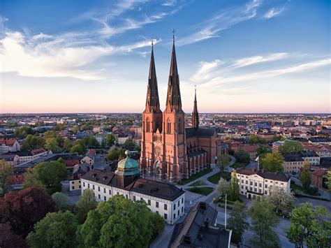 Grand Cathedral of Uppsala, Sweden. The tallest church in Scandinavia ...