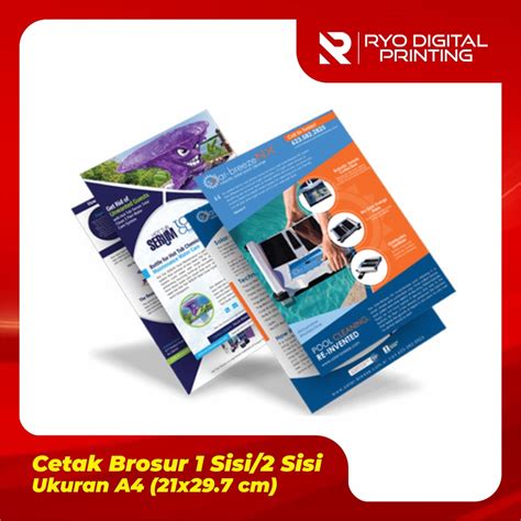 Jual CETAK BROSUR FLYER UKURAN A4 1 SISI 2 SISI Shopee Indonesia