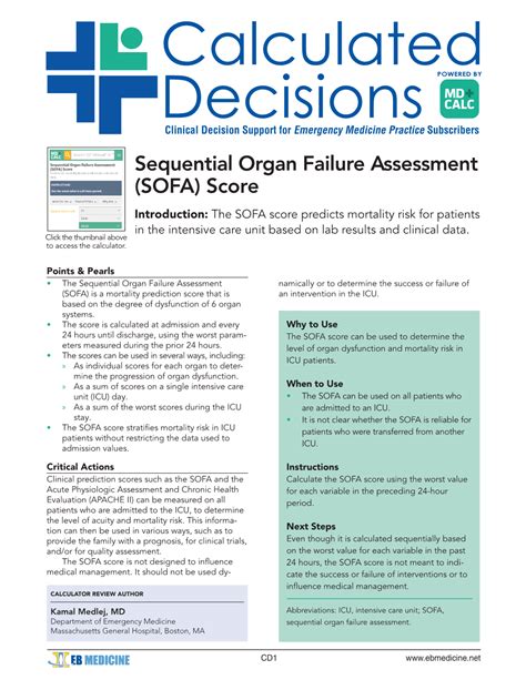 Sequential Organ Failure Assessment Sofa Score Docslib