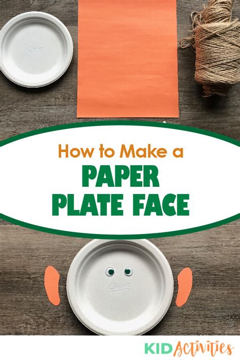 Paper Plate Face Craft For Kids Thats Easy To Make