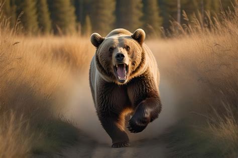 Premium Photo | Bears attack Realistic images of wild animal attacks