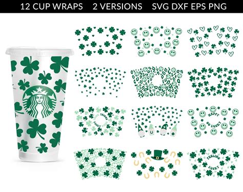 Digital Drawing Illustration St Patricks Day Starbucks Decal Svg