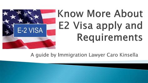 E2 Visa Requirements and Information regarding how to apply by ...