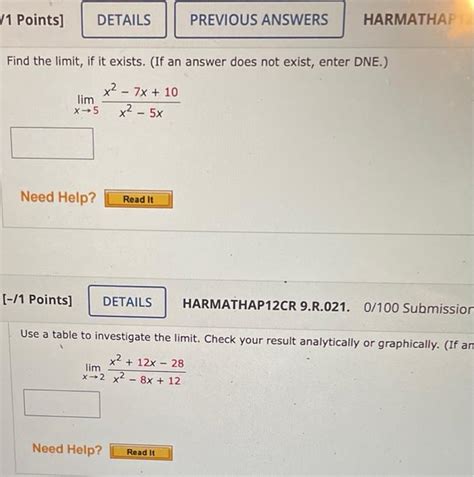 Solved Points Details Previous Answers Harmathap Find Chegg