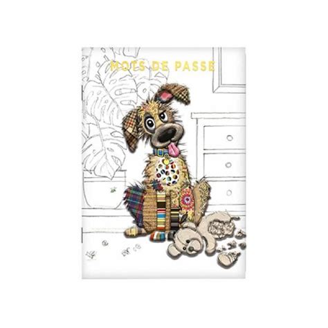 Carnet Mots De Passe A Chien Kiub Kook P Blanc Beige X X