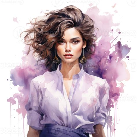 Fashion Watercolor Girl Isolated 26481246 Png