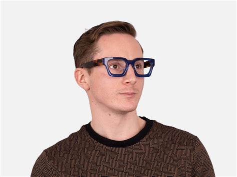 Abram 5 Blue Square Frame Glasses Specscart