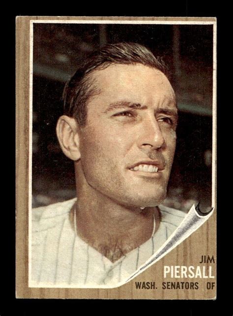 Topps Jim Piersall Senators Ex A Ebay