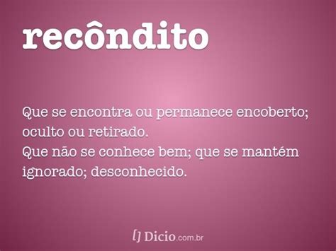 O Que Significa Recônditas