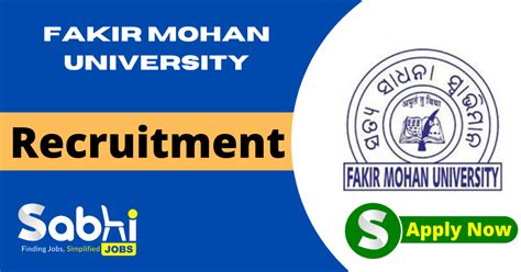 Fakir Mohan University Recruitment 2025| Latest Vacancy