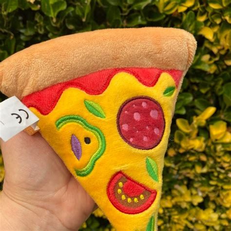 Pizza Pet Chew Plush Dog Toys With Squeaker Toy For Dog Etsy