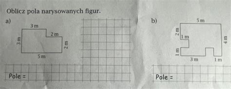 Oblicz Pola Narysowanych Figur Brainly Pl