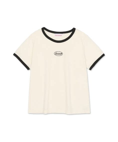 MUSINSA公式 AMES WORLDWIDE SYMBOL LOGO EMBROIDERED CROP TEE CREAM