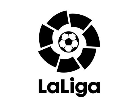 La Liga Logo Symbol Black And White Design Spain football Vector ...