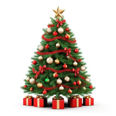 Premium AI Image Christmas Tree On White Background