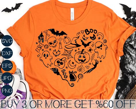 Halloween SVG, Funny Halloween Doodle SVG, Pumpkin SVG, Ghost Svg, Boo ...