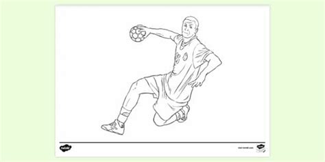 FREE Handball Colouring Sheet Teacher Made Twinkl