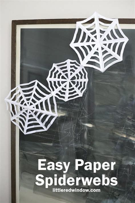 Easy Paper Spiderwebs - Little Red Window