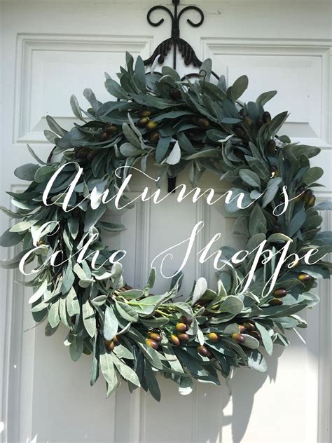 OLIVE LEAF WREATH ~ Olive Wreath ~ Faux Olive Wreath ~ Greenery Wreath ~ FarmHouse Inspired ...