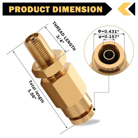 Snapklik Cheemuii 4 PCS 1 4 Inflation Schrader Valve