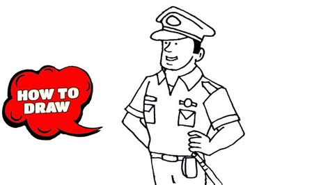 How To Draw A Policeman Easy Police Picture Drawing Pictures To